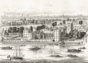 Lambeth Palace vanaf de Theems, uit 